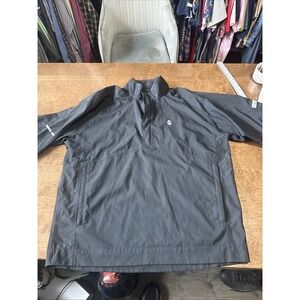 Footjoy DryJoy Mens Medium 1/4 Zip Windshirt Hydrolite  Black